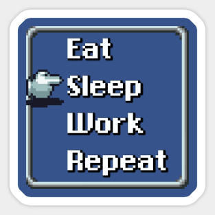 REAL LIFE RPG BATTLE MENU - SLEEP Sticker